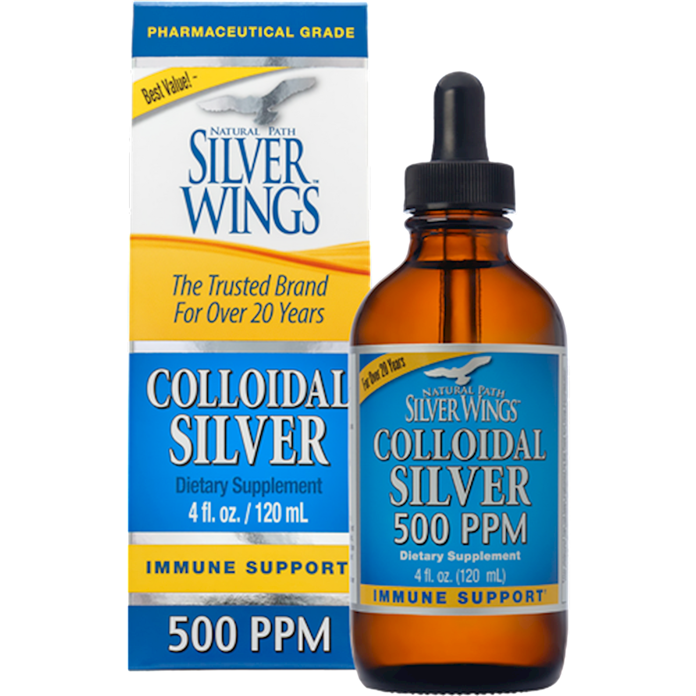 Colloidal Silver 500PPM  Dropper Curated Wellness