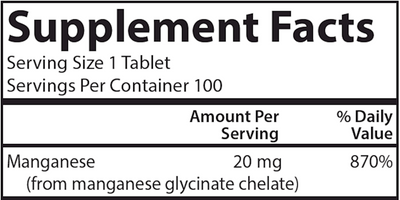 Chelated Manganese 20 mg  Curated Wellness