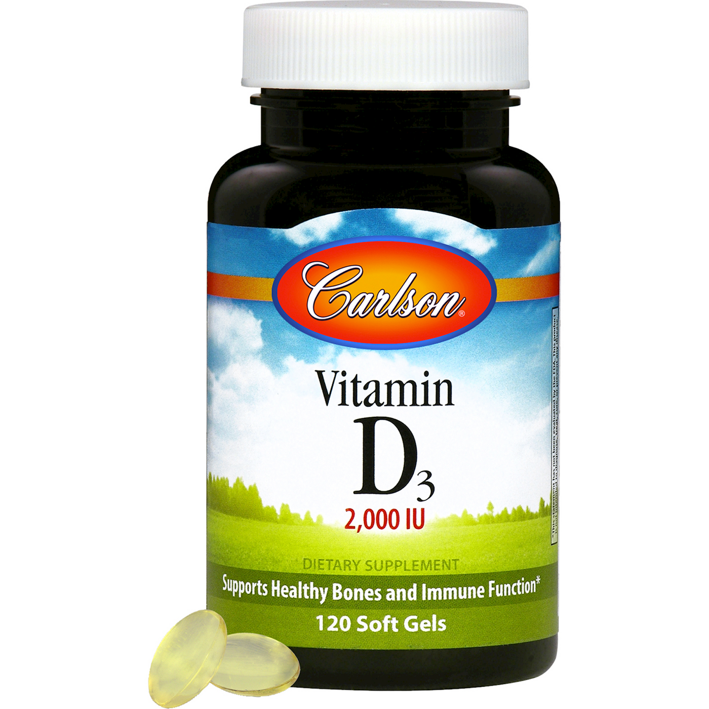 Vitamin D 2000 IU 120 gels Curated Wellness