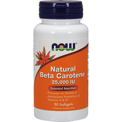 Natural Beta Carotene 25,000 IU 90 gels Curated Wellness