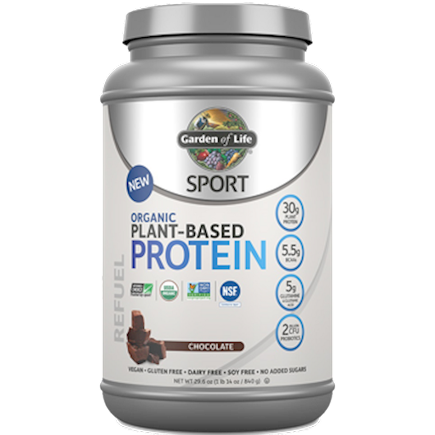 Sport Org Plant-Based Protein Choc 840 g Curated Wellness