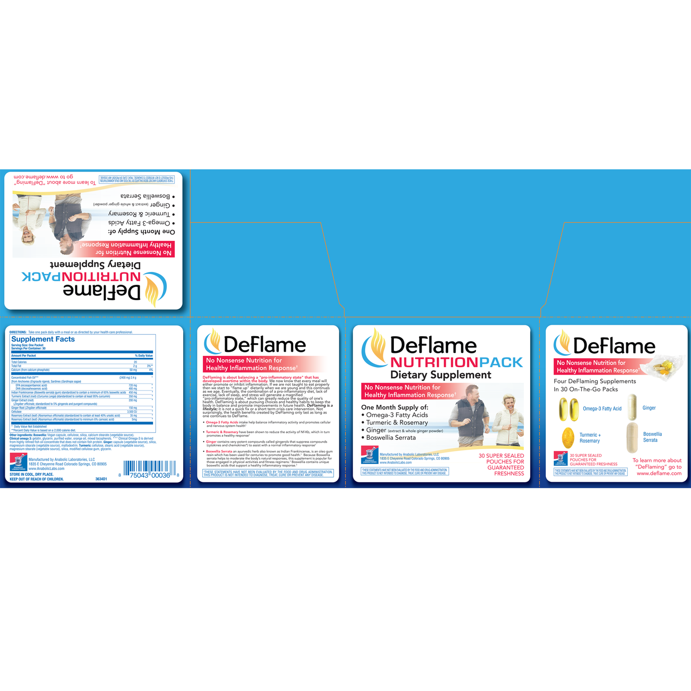 Deflame Nutrition Pack 30pk Curated Wellness