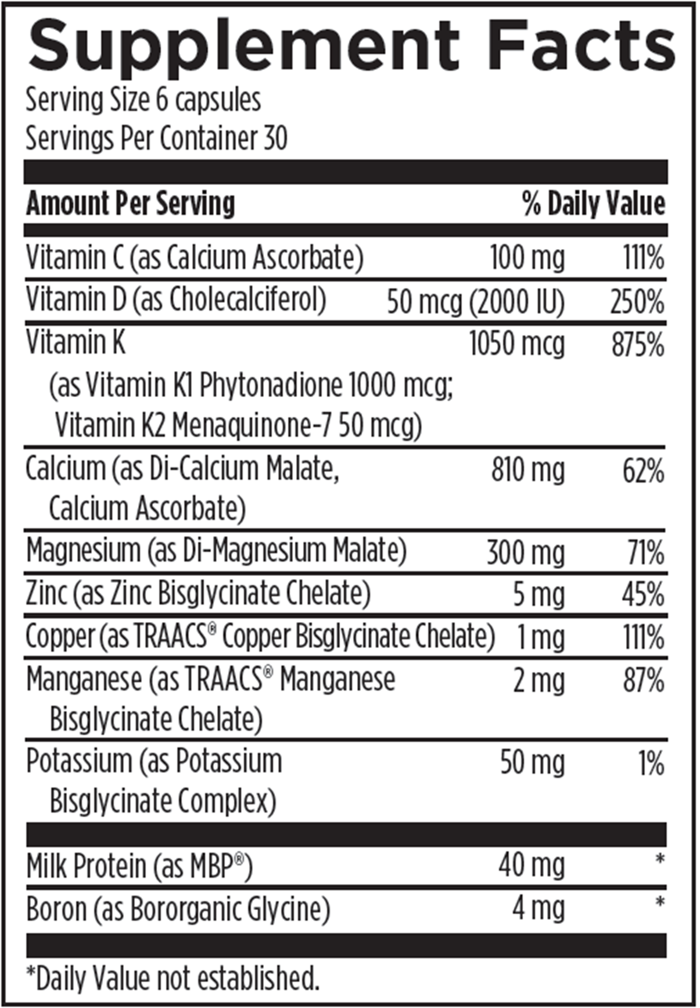 OsteoForce Supreme 180 vcaps Curated Wellness