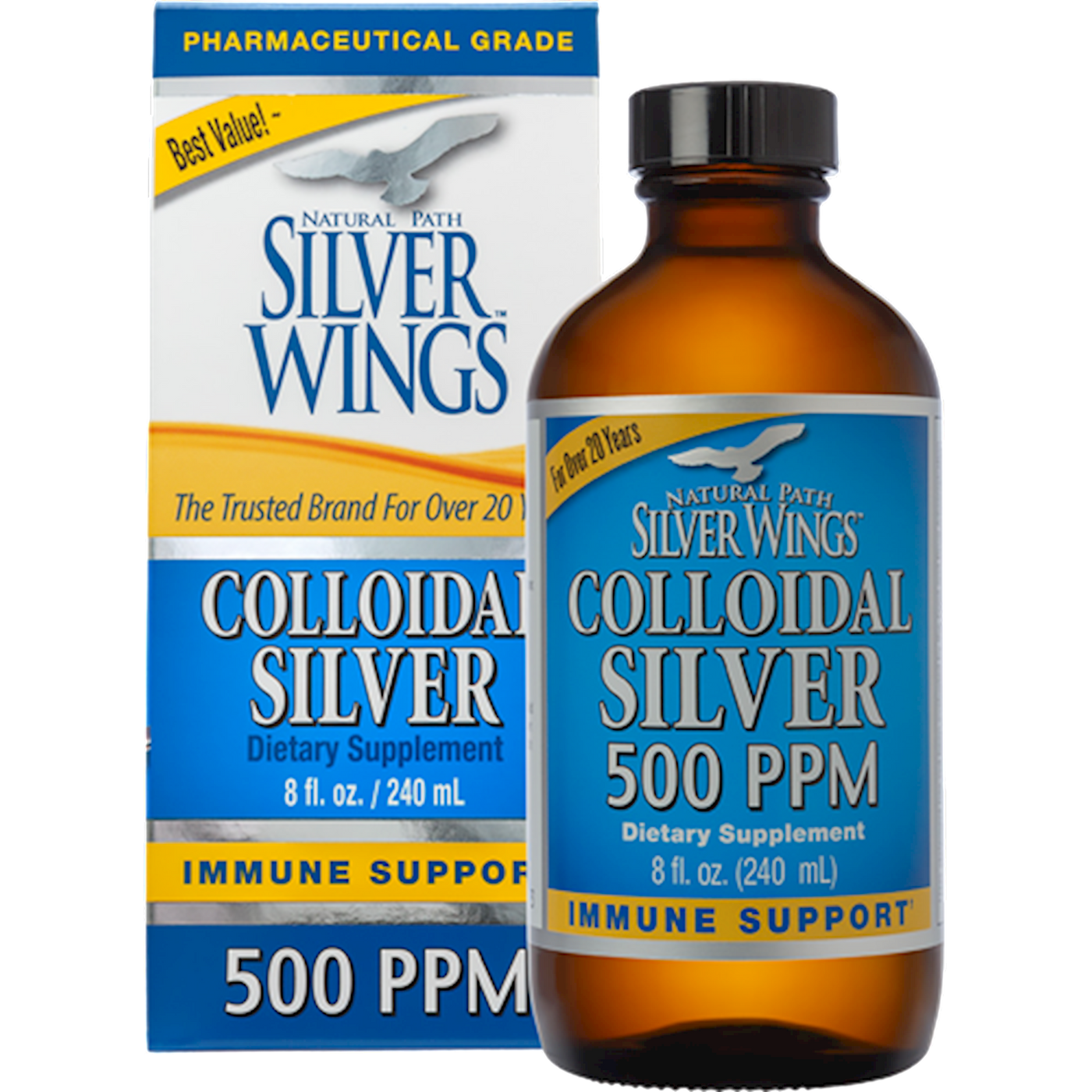 Colloidal Silver 500PPM  Cap Top Curated Wellness