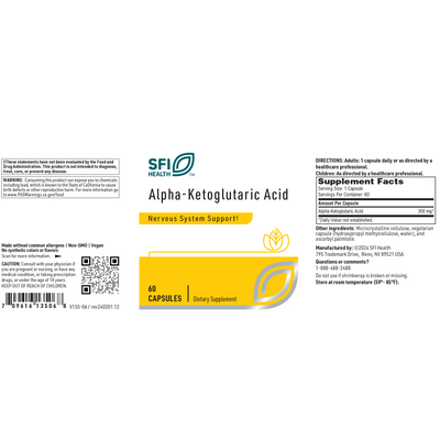 Alpha-Ketoglutaric Acid 300 mg 60 vegcap Curated Wellness