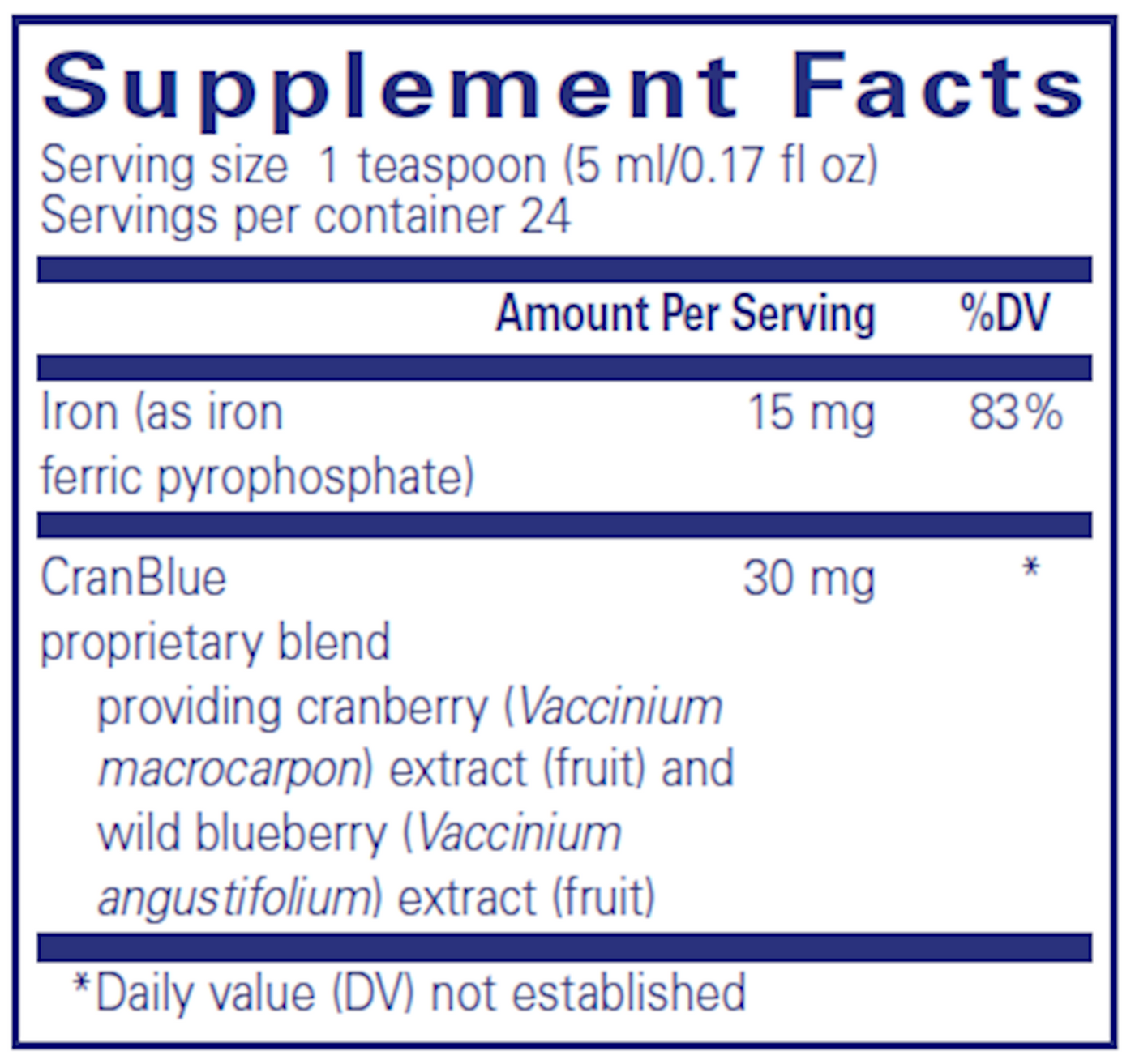 Iron Liquid 4.1 fl oz Curated Wellness