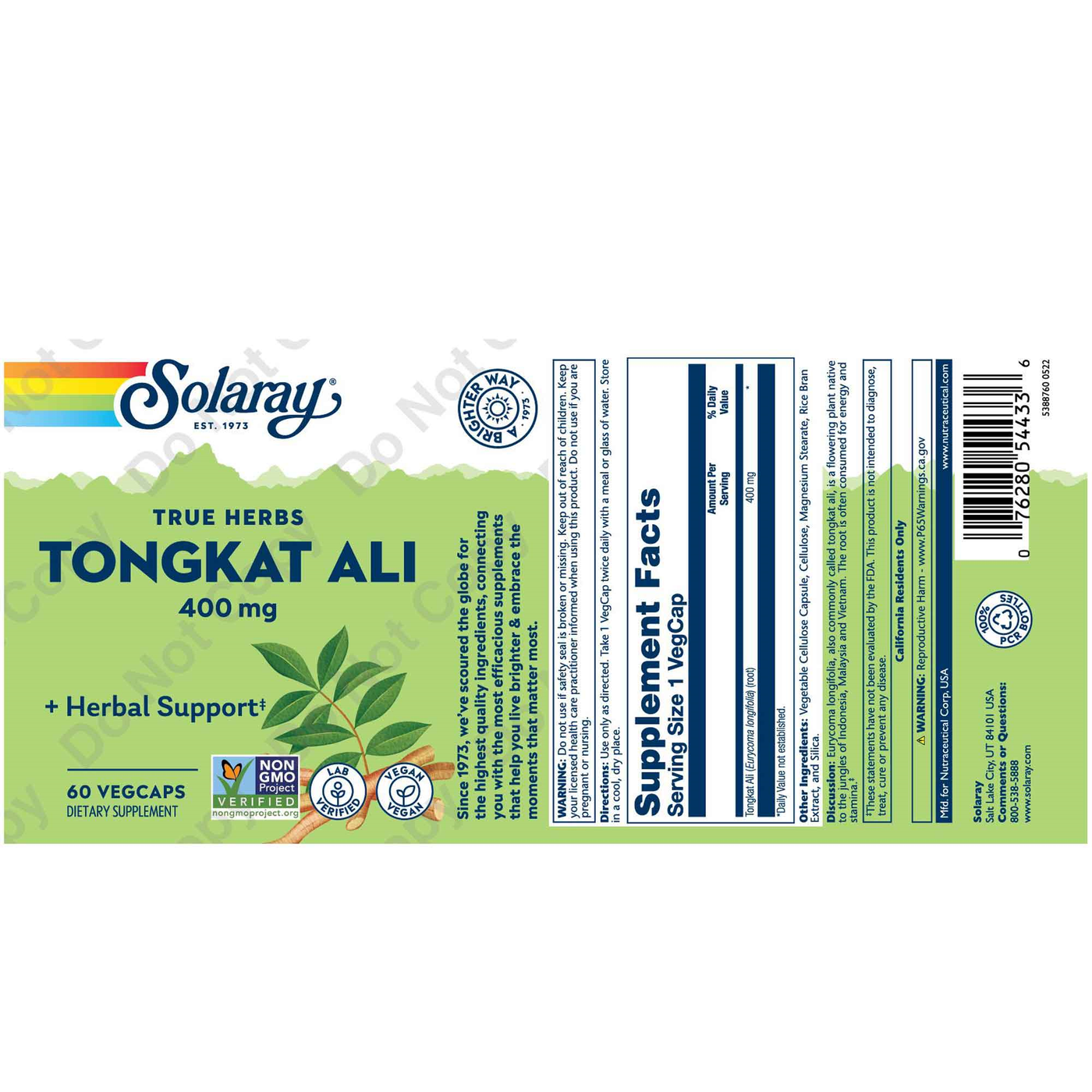 Tongkat Ali Root 60c Curated Wellness