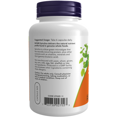 Spirulina 500 mg 120 vcaps Curated Wellness