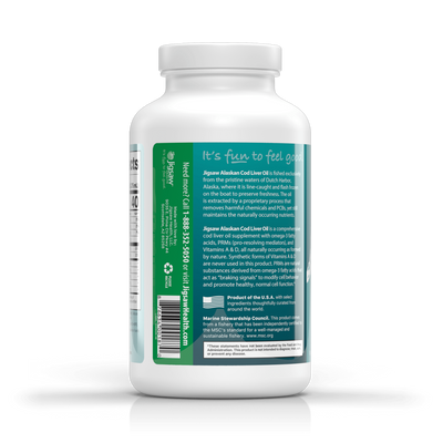 Alaskan Cod Liver Oil 180sg Curated Wellness