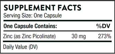 Zinc Picolinate 30 mg NSF  Curated Wellness