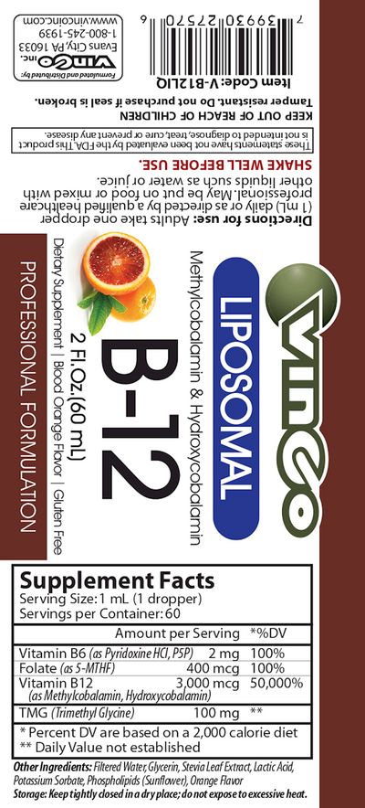 B12 Liposomal 2 fl oz Curated Wellness