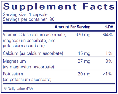 Buffered Ascorbic Acid 90 vcap Curated Wellness