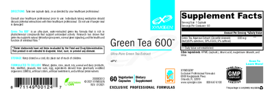 Green Tea 600 60 Capsules Curated Wellness