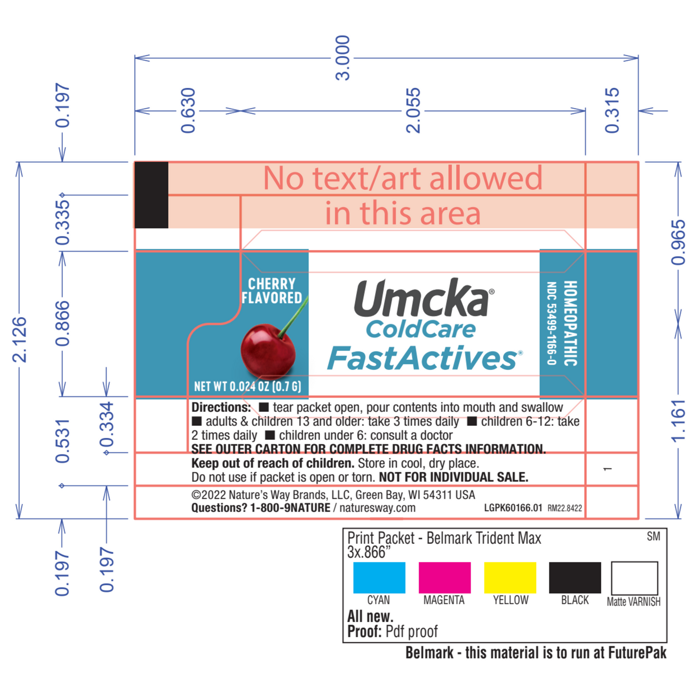 Umcka Coldcare Kids Cherry 10 pkts Curated Wellness