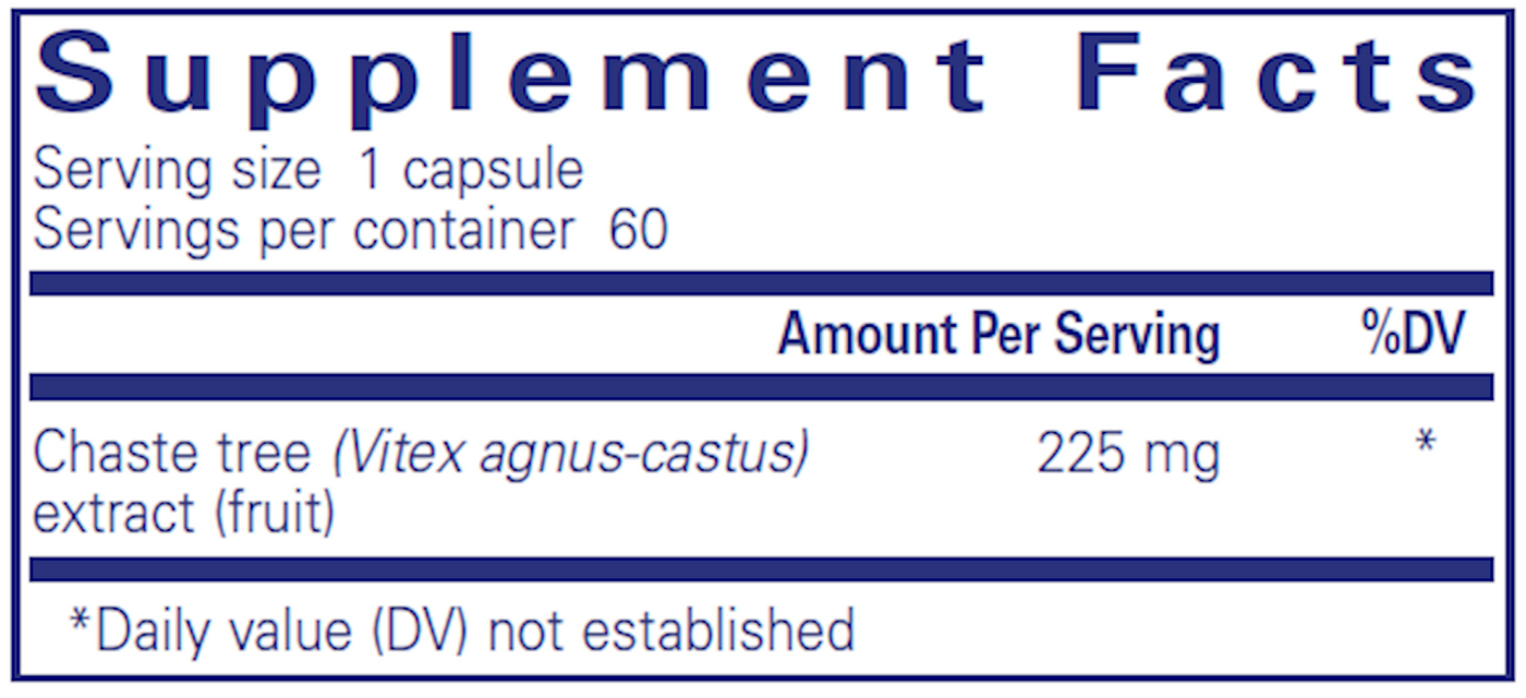 Chaste tree (Vitex) 60 vcaps Curated Wellness