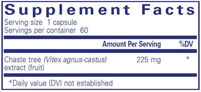 Chaste tree (Vitex) 60 vcaps Curated Wellness
