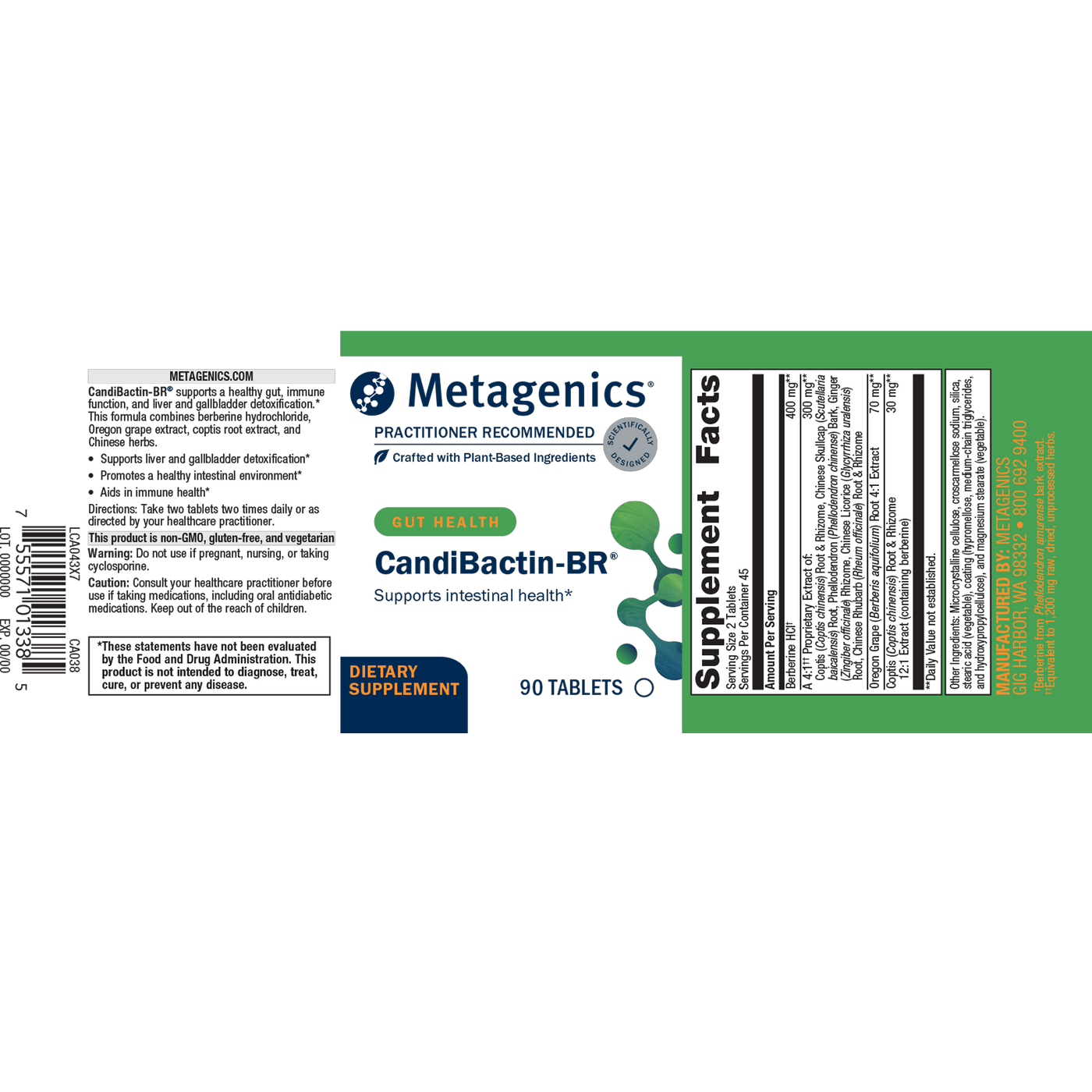 CandiBactin - BR 90 tabs Curated Wellness