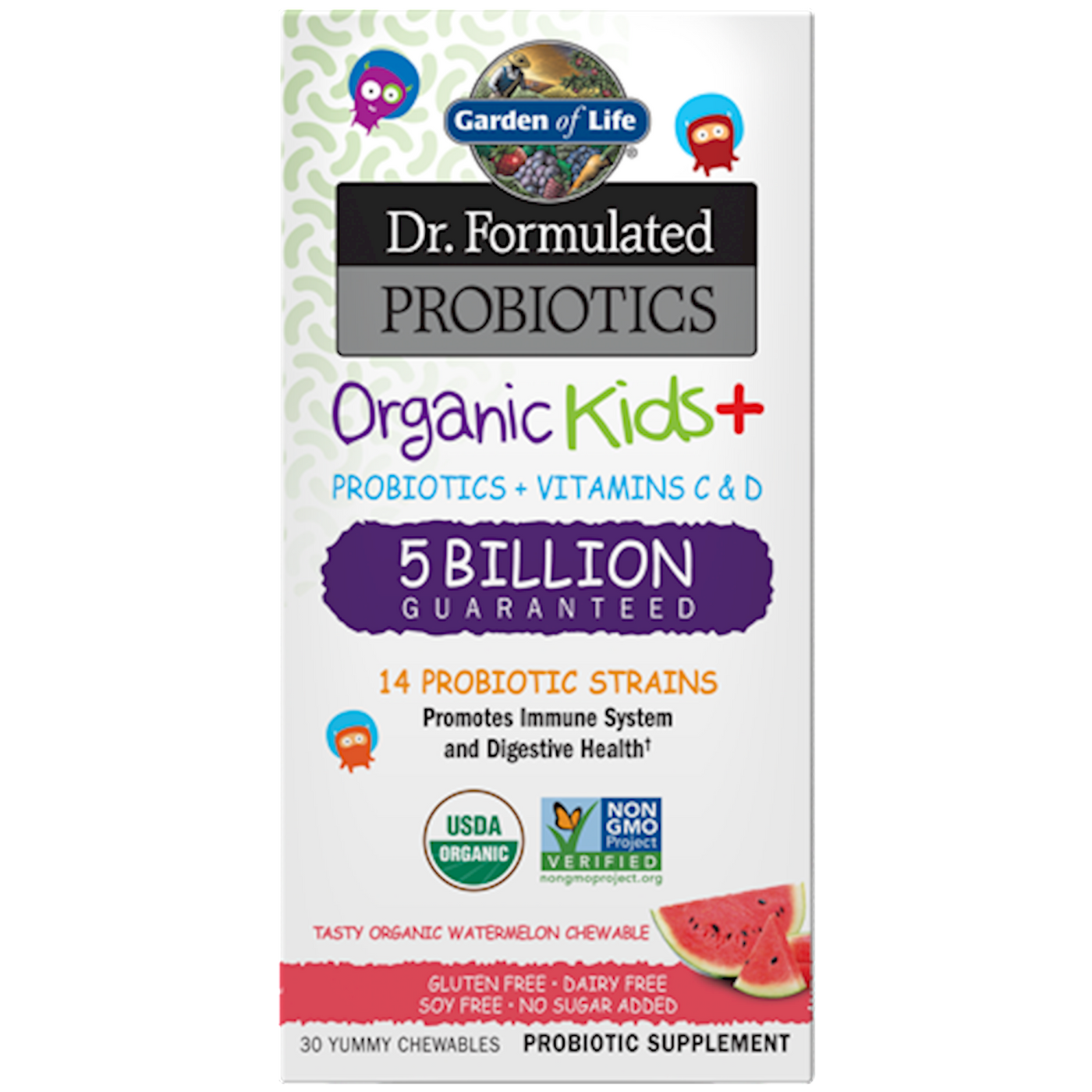 Organic Kids Probiotics WM 30chew Curated Wellness