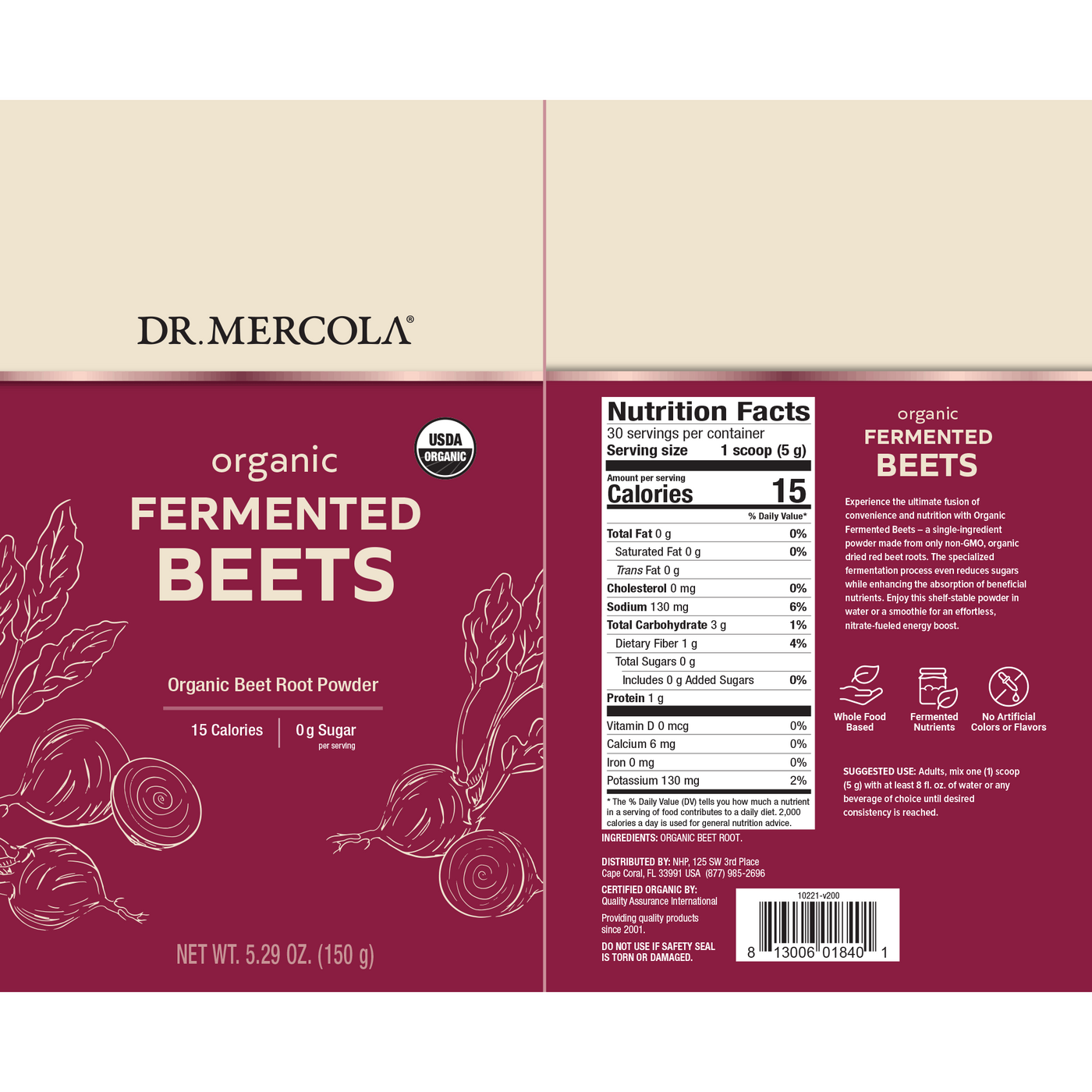 Fermented Beet Powder ings Curated Wellness