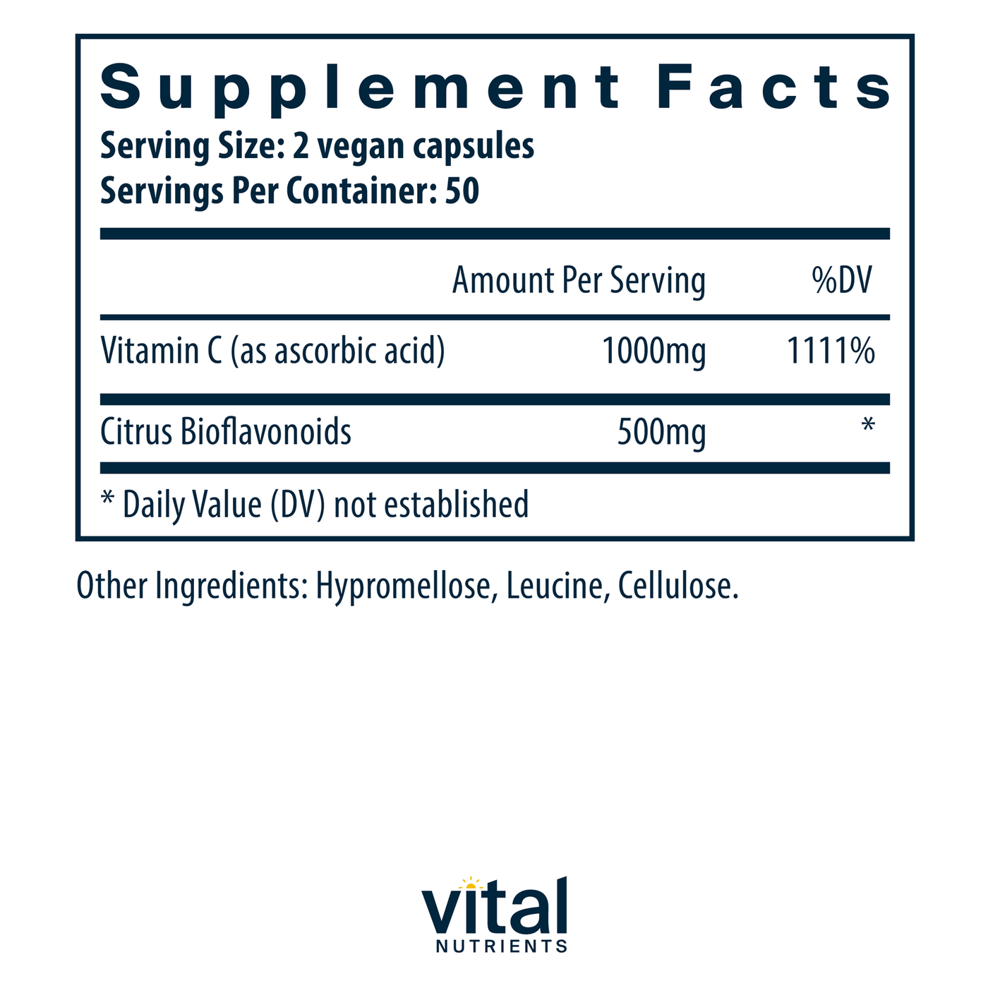 Vitamin C with Bioflavonoids 100 vcaps Curated Wellness
