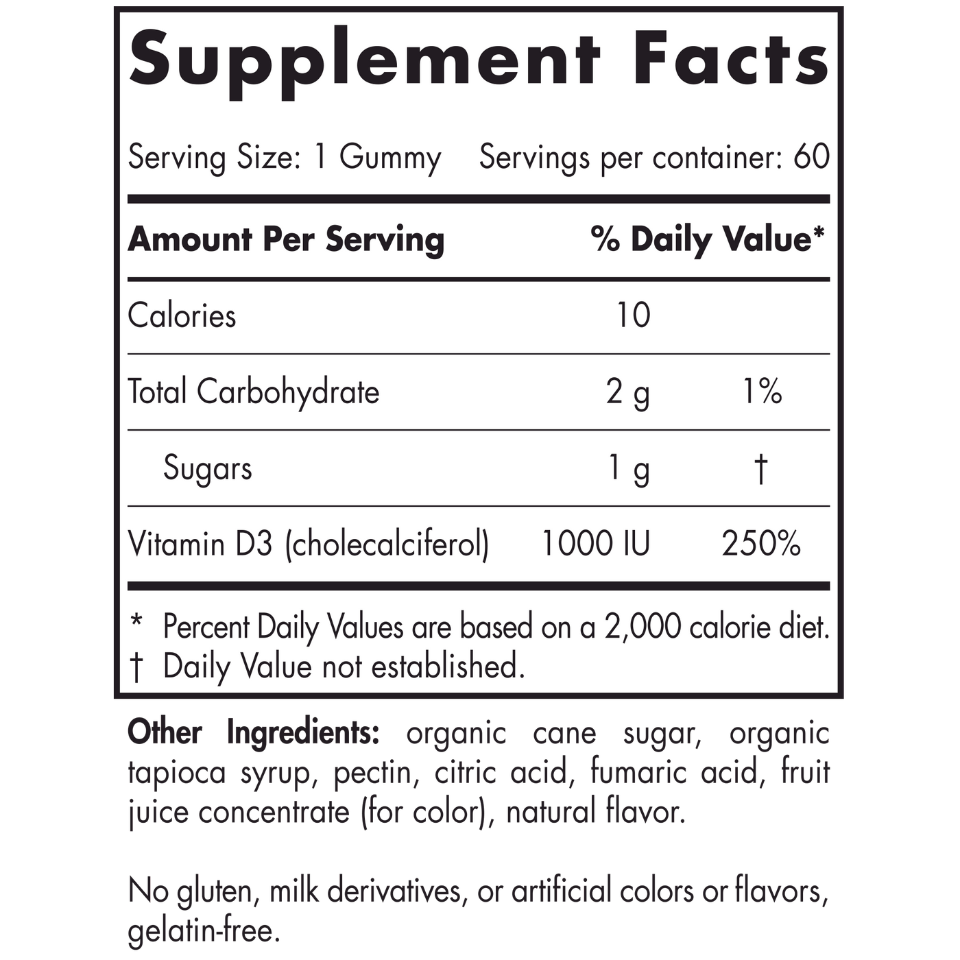 Vitamin D3 Gummy 60ct Curated Wellness