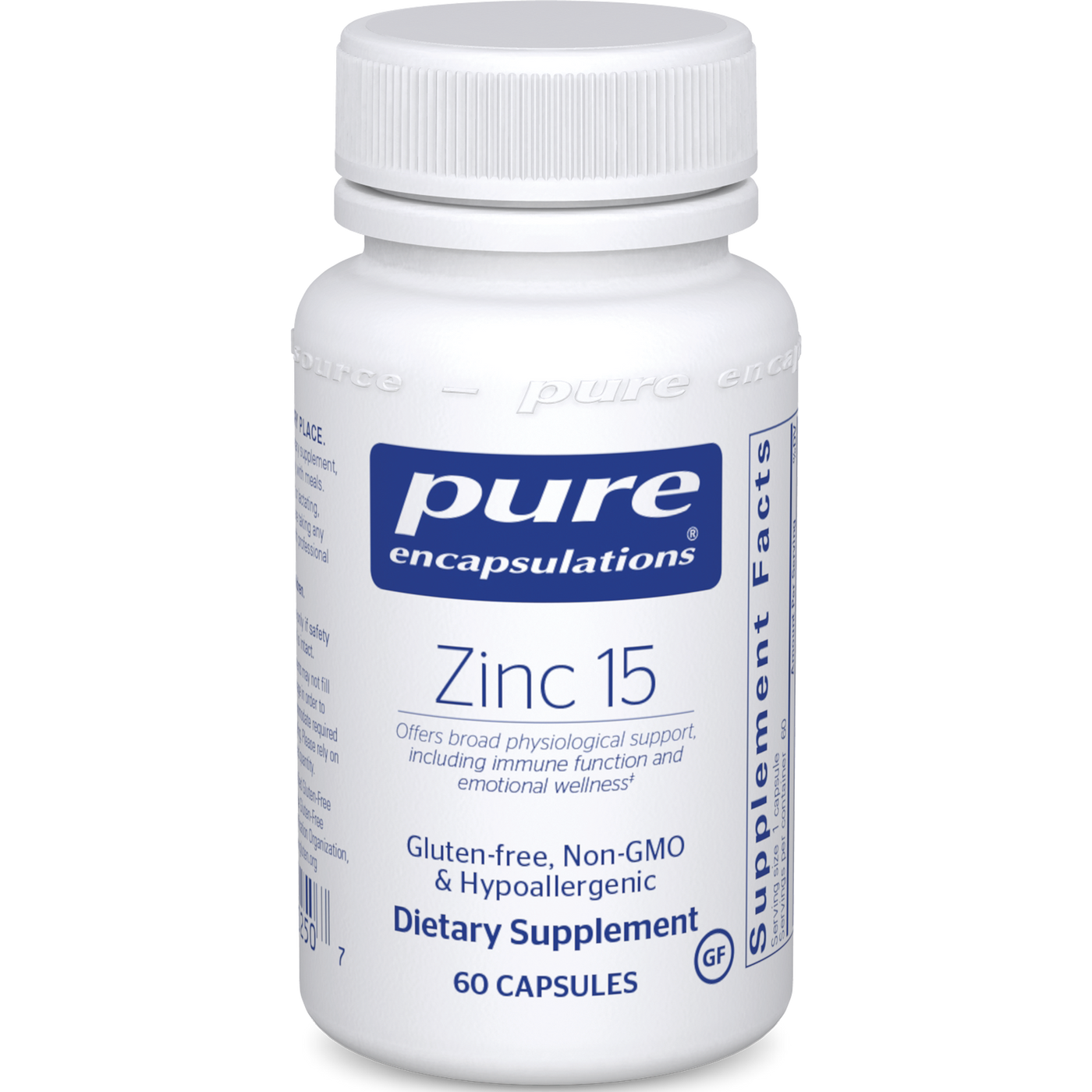 Zinc 15 60 vcaps Curated Wellness