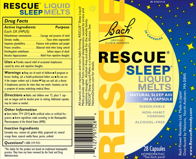 Rescue Sleep Liquid Melts  Curated Wellness