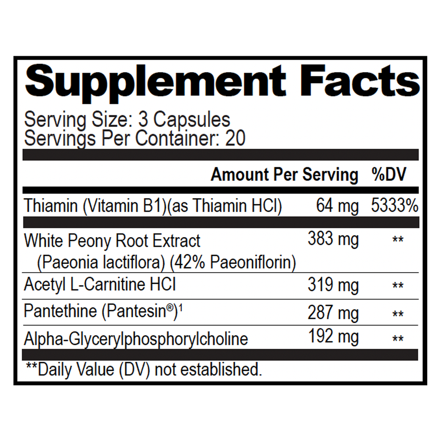 Acetylcholine Brain Food 60c Curated Wellness