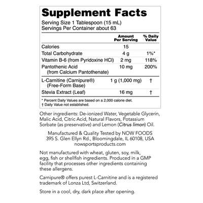 L-Carnitine 1000 mg Liquid  Curated Wellness