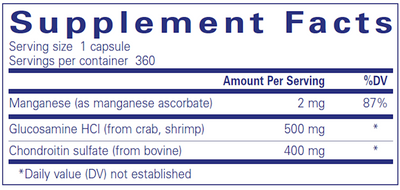 Glucosamine Chondroitin w/Manga 360vcaps Curated Wellness