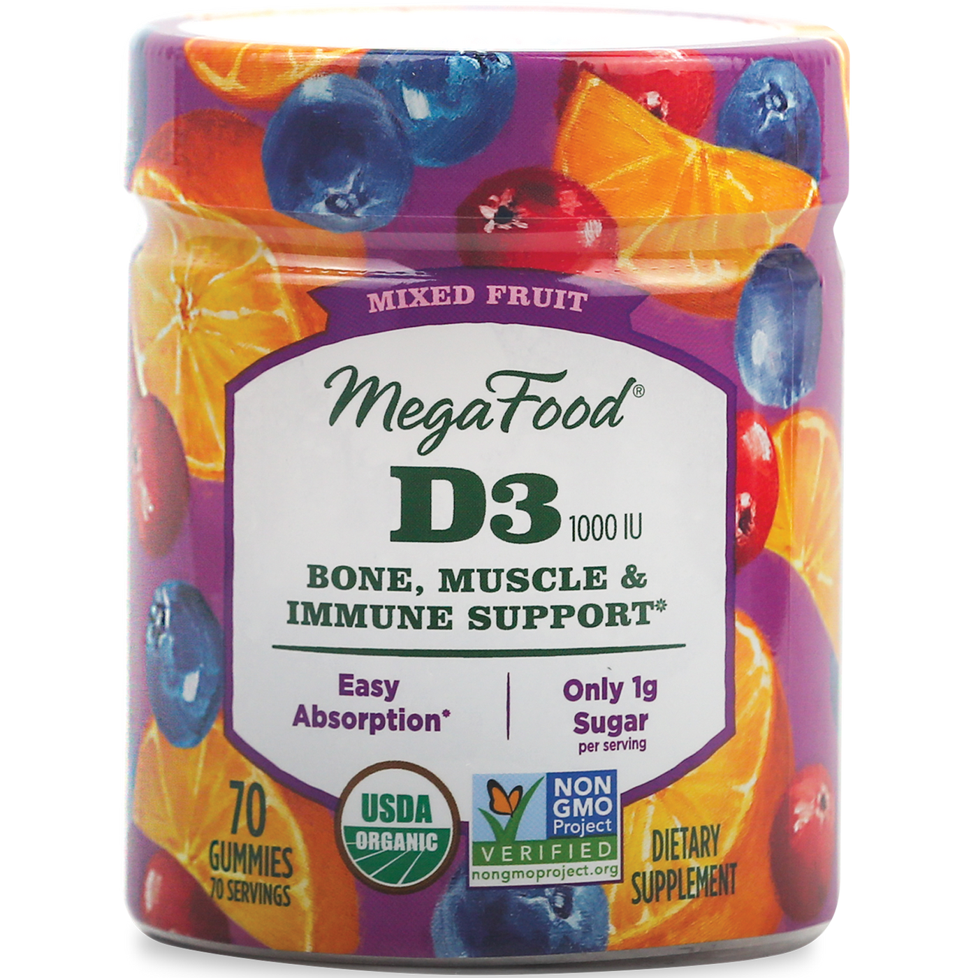 D3 Wellness 1000 IU Gummy 70 gummies Curated Wellness