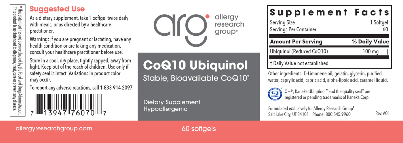 CoQH-CF 100 mg 60 gels Curated Wellness