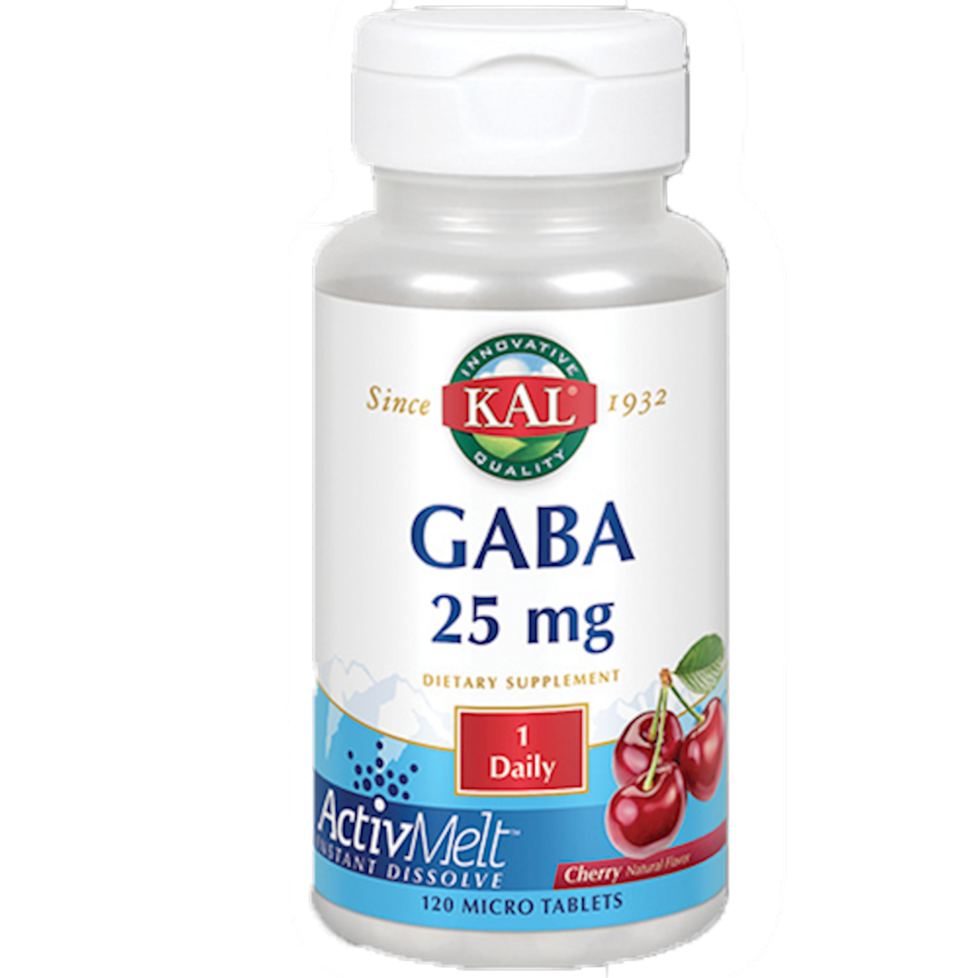 GABA 25 mg Cherry  Curated Wellness