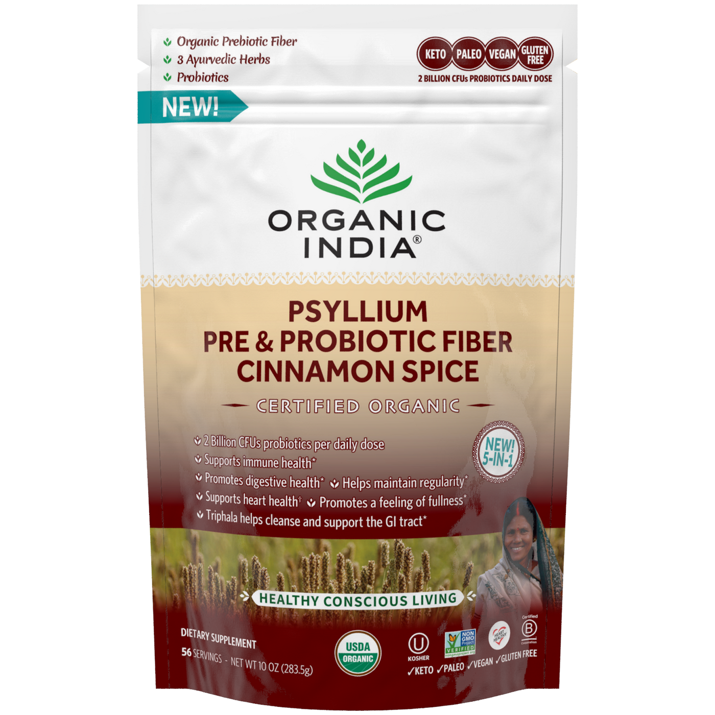 Psyllium Pre & Probiotic Cin  Curated Wellness