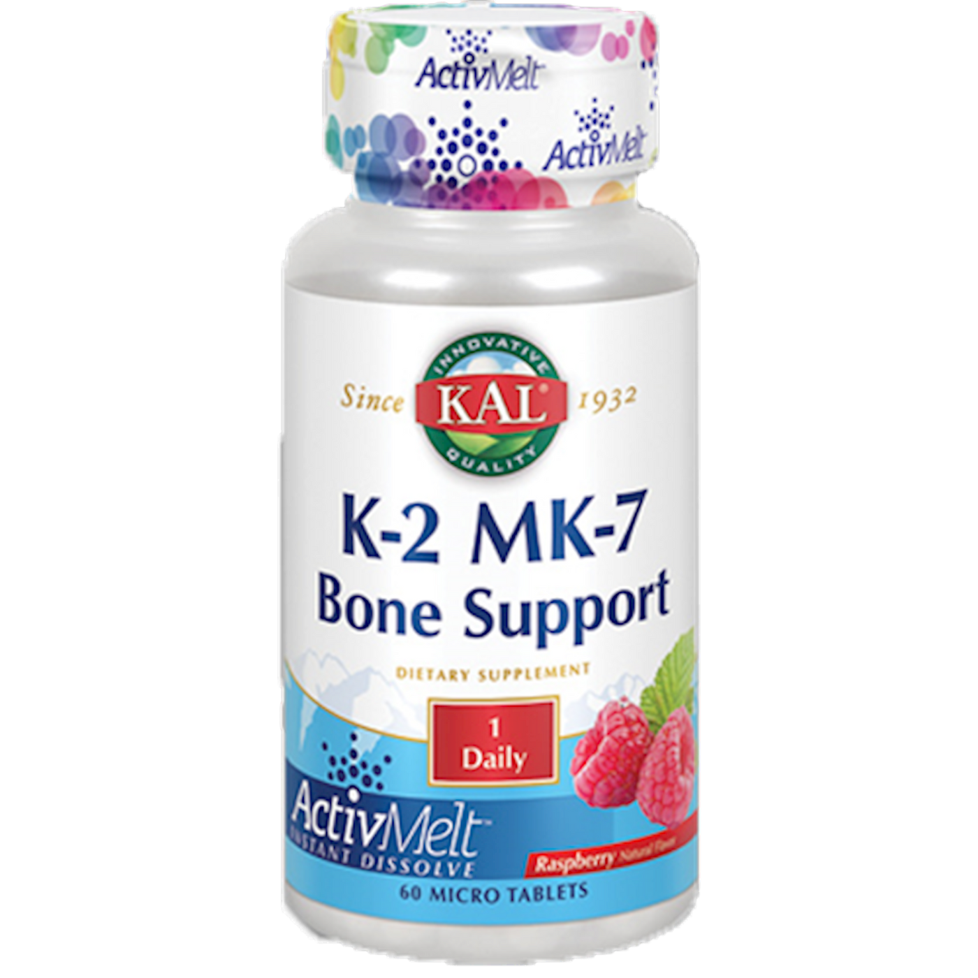 K-2 MK-7 ActivMelt GF Raspberry  Curated Wellness