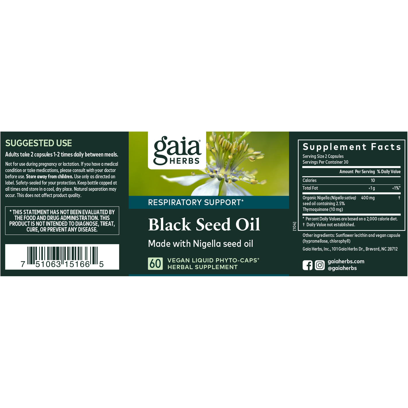 Black Seed Oil 60 caps Curated Wellness