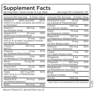 Vitamin/Mineral Base Powder 312 g Curated Wellness