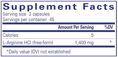 L-Arginine 700 mg 90 vcaps Curated Wellness