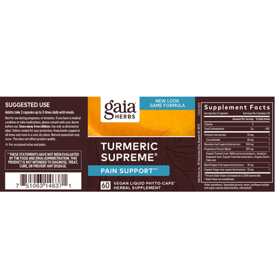 Turmeric Supreme Pain ct Curated Wellness