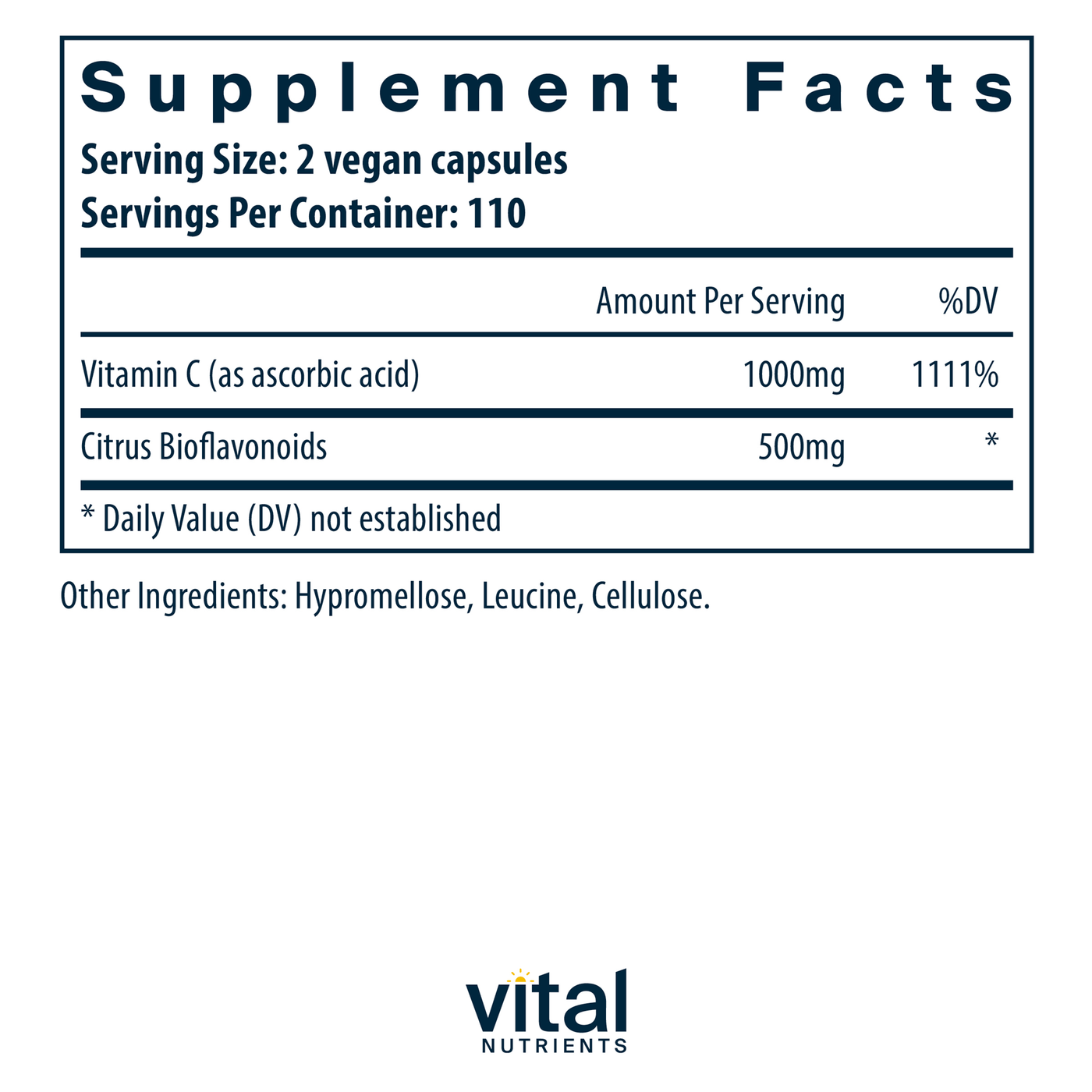 Vitamin C with Bioflavonoids 220 vcaps Curated Wellness