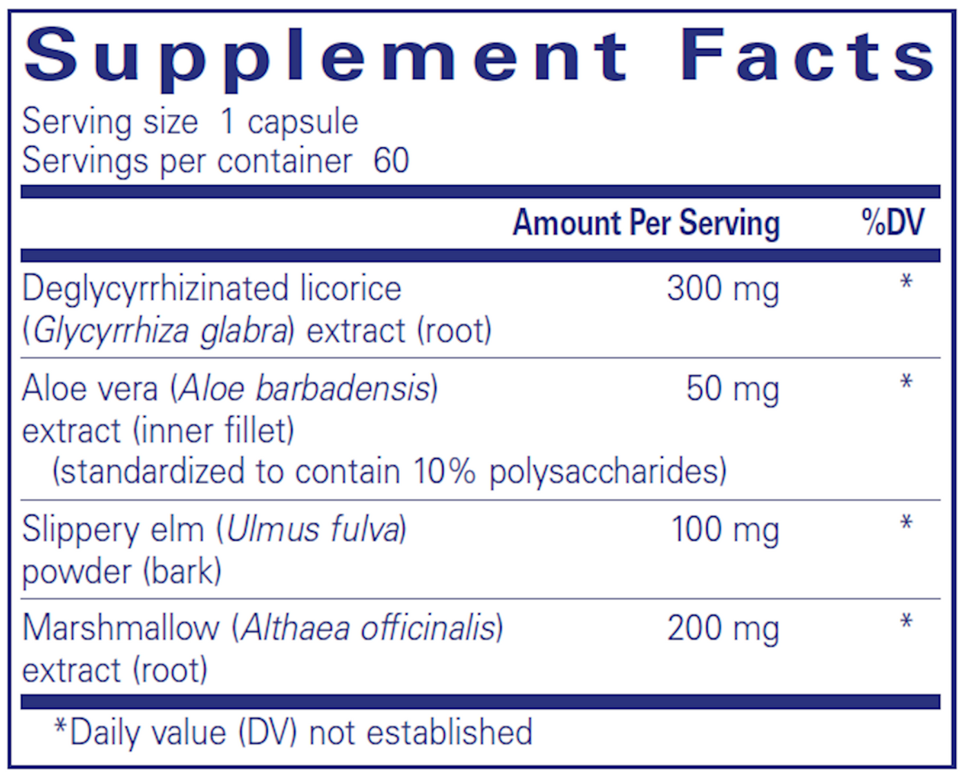 DGL Plus 60 vcaps Curated Wellness