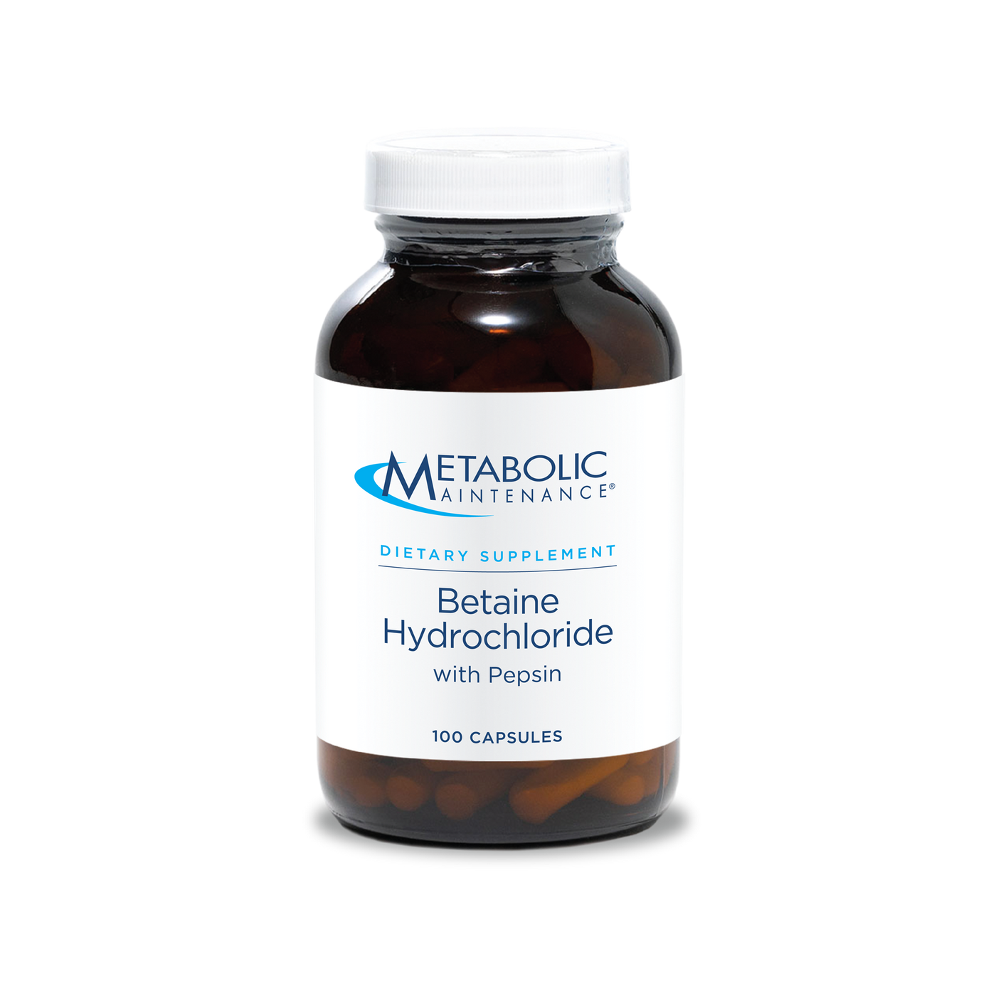 Betaine HCl w/ Pepsin 100 caps Curated Wellness