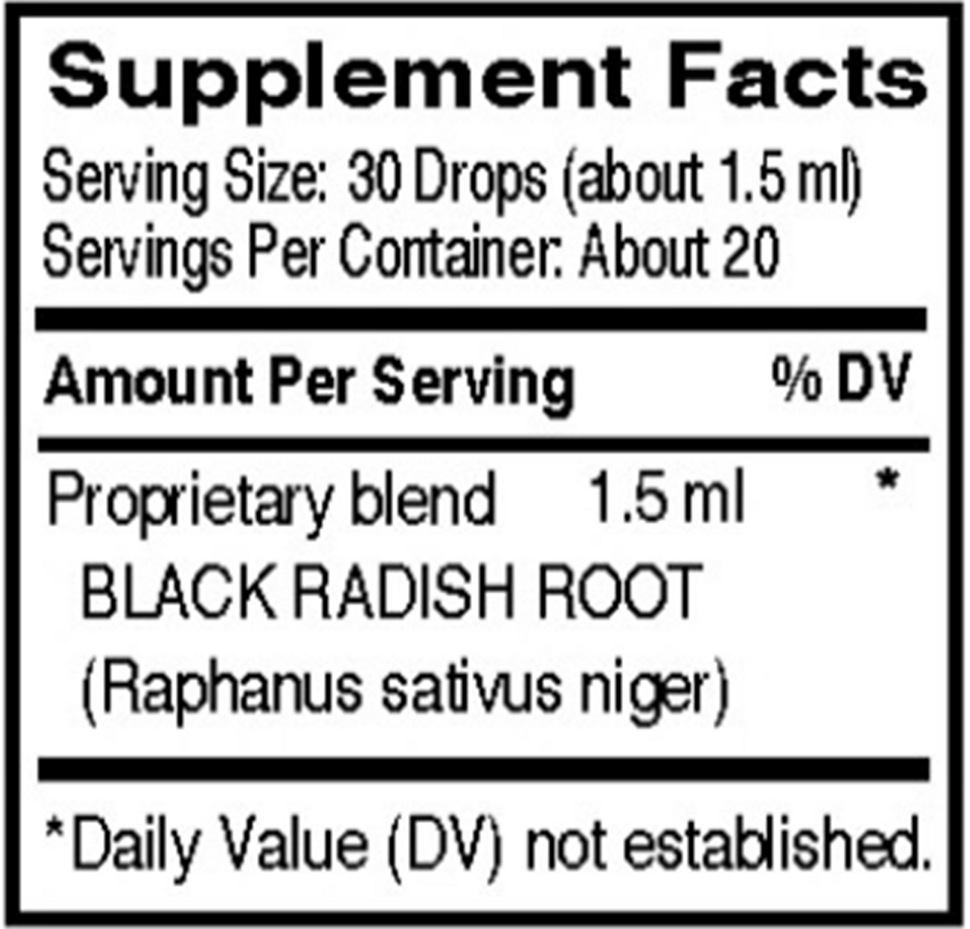 Black Radish 1 fl oz Curated Wellness