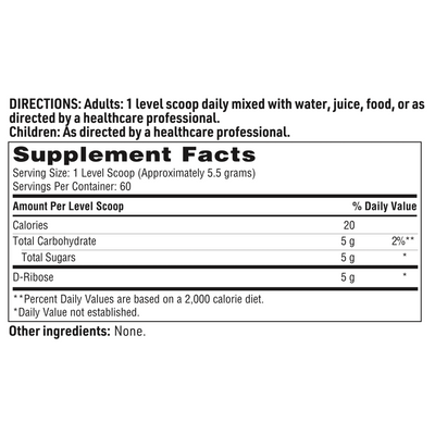 D-Ribose Powder ings Curated Wellness