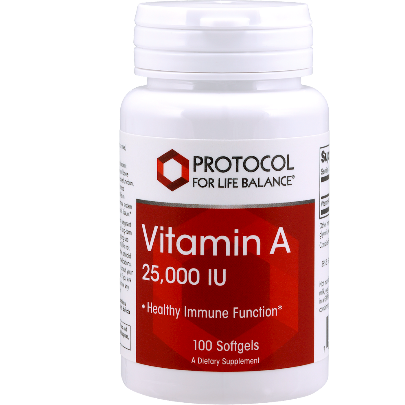 Vitamin A 25,000IU 100 gels Curated Wellness