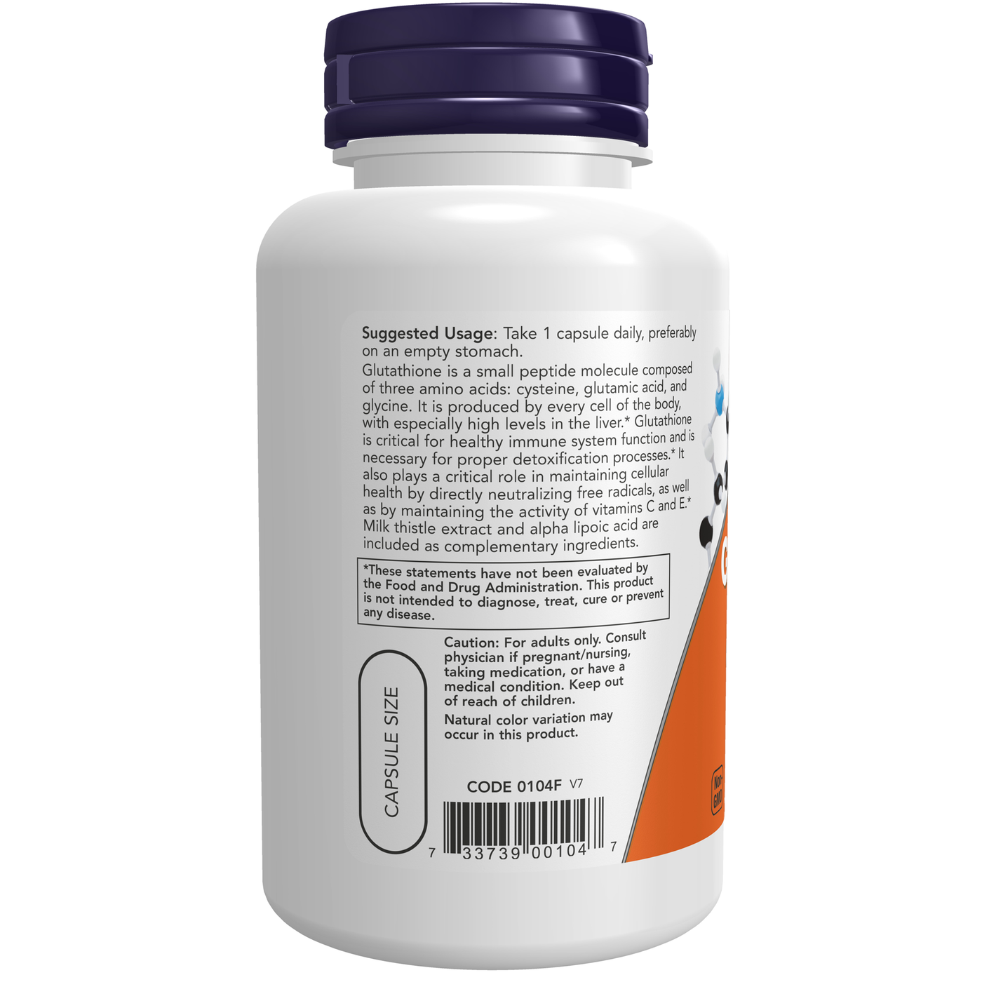 Glutathione 500 mg 60 vcaps Curated Wellness