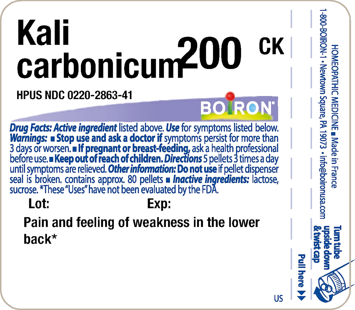 Kali carbonicum 200CK 80 plts Curated Wellness