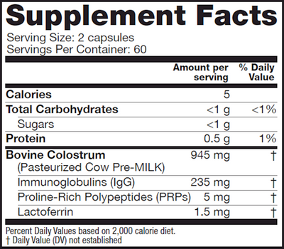 Colostrum Plus 120 caps Curated Wellness