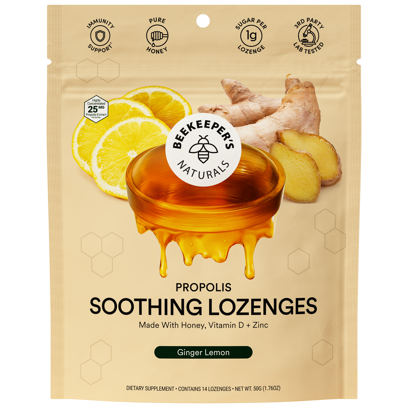 Lozenge, Ginger Lemon  Curated Wellness