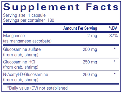 Glucosamine Complex 180 vcaps Curated Wellness